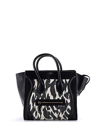 Céline Luggage Bag Printed Canvas and Leather Mini (view 1)