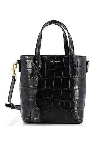 Saint Laurent Shopper Tote Crocodile Embossed Leather Mini Toy (view 1)