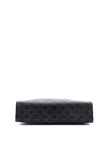 Céline Vertical Cabas Tote Triomphe Coated Canvas Medium (view 2)