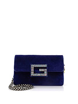 Gucci G Broadway Shoulder Bag Velvet with Crystals Small (view 1)