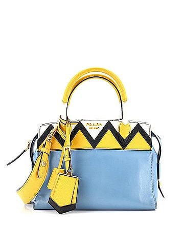 Prada Esplanade Tote City Calf and Greca Saffiano Medium (view 1)