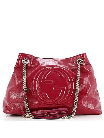 Gucci Soho Chain Strap Shoulder Bag Patent Medium (view 1)