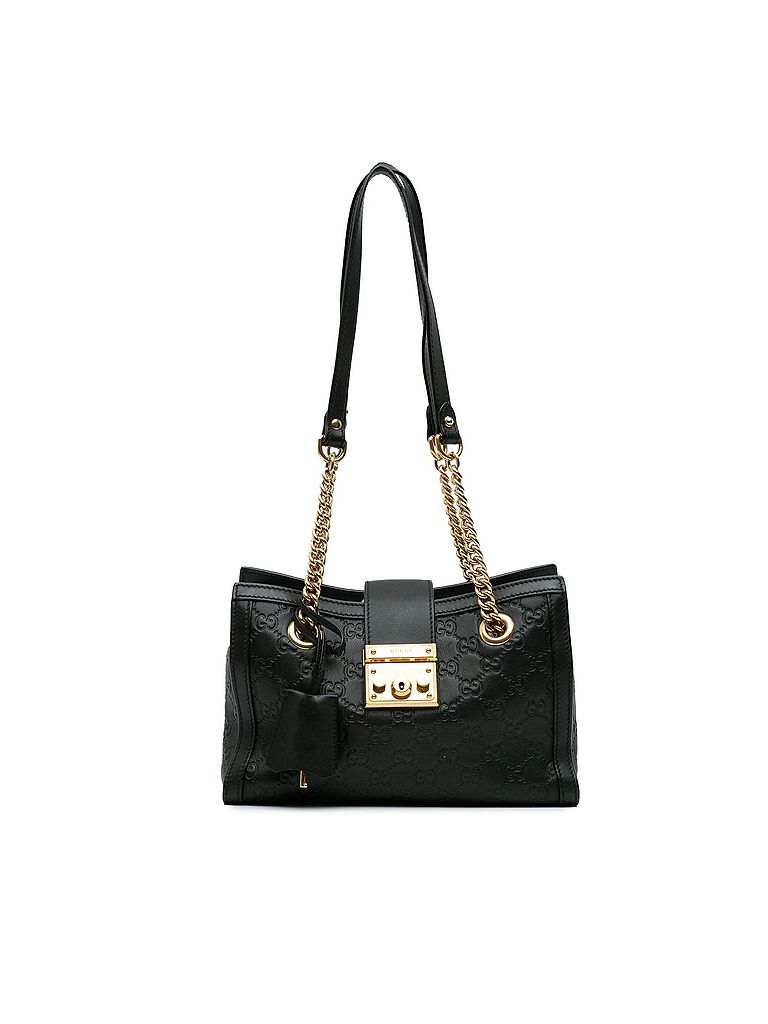 Gucci 100% Leather Black Small Guccissima Padlock Tote One size - photo 1