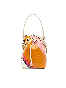 Fendi FF Embossed Striped Mini Mon Tresor Bucket Bag (view 1)