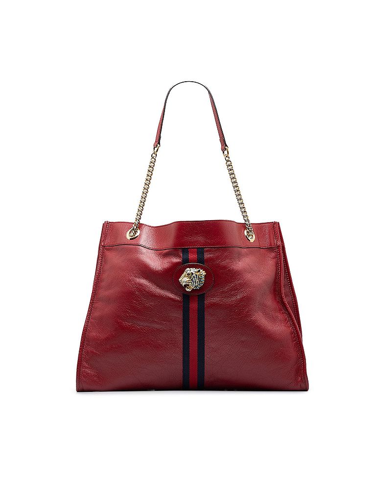 Gucci 100% Leather Red Large Rajah Tote Bag One size - photo 1
