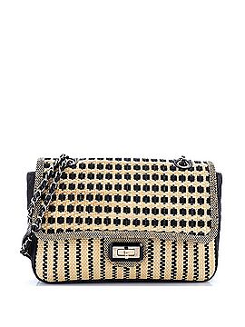 Chanel Cannes Mademoiselle Flap Bag Woven Raffia Medium (view 1)