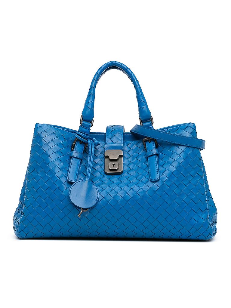 Bottega Veneta 100% Leather Blue Small Nappa Intrecciato Roma Satchel One size - photo 1