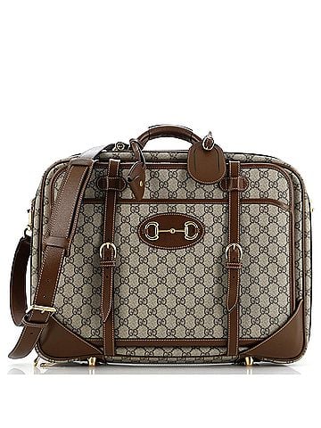 Gucci Horsebit 1955 Convertible Travel Bag GG Coated Canvas with Leather Large (view 1)