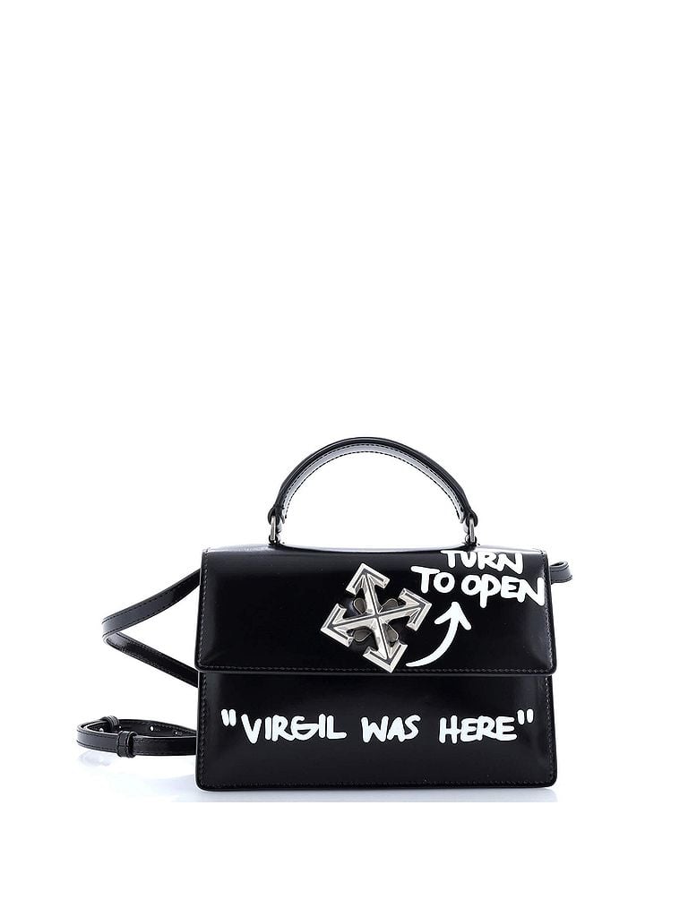 OFF-WHITE 100% Leather Black Jitney 1.4 Bag Printed Leather One size - photo 1