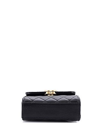 Chanel Coco Enamel Top Handle Flap Bag Quilted Lambskin Small (view 2)