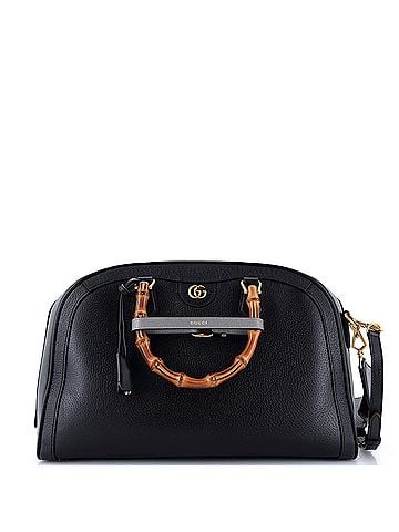 Gucci Diana NM Bamboo Handle Duffle Bag Leather Medium (view 1)