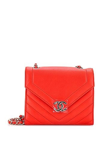 Chanel Envelope Flap Bag Chevron Calfskin Small (view 1)