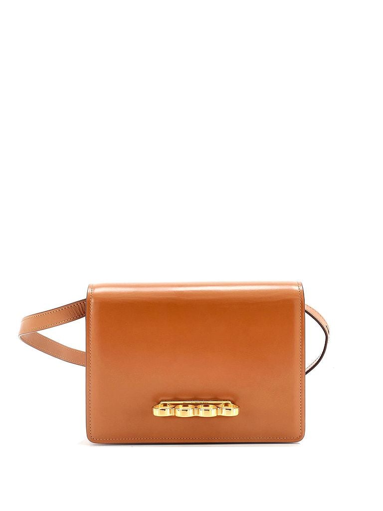 Alexander McQueen 100% Leather Brown Four Ring Flap Shoulder Bag Leather Small One size - photo 1
