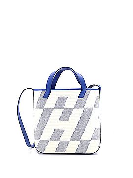 Hermès Cabas H en Biais Tote Canvas with Leather 27 (view 1)