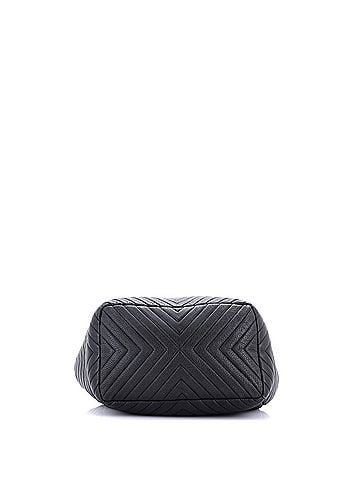 Chanel CC Chain Drawstring Bucket Bag Chevron Sheepskin Medium (view 2)