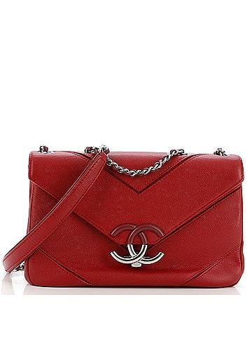 Chanel Macro Flap Bag Chevron Caviar Large (view 1)