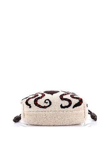 Loewe x Bernard Leach Flamenco Knot Clutch Printed Shearling Small (view 2)