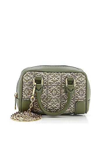 Loewe Amazona Bag Leather and Jacquard Canvas Nano (view 1)