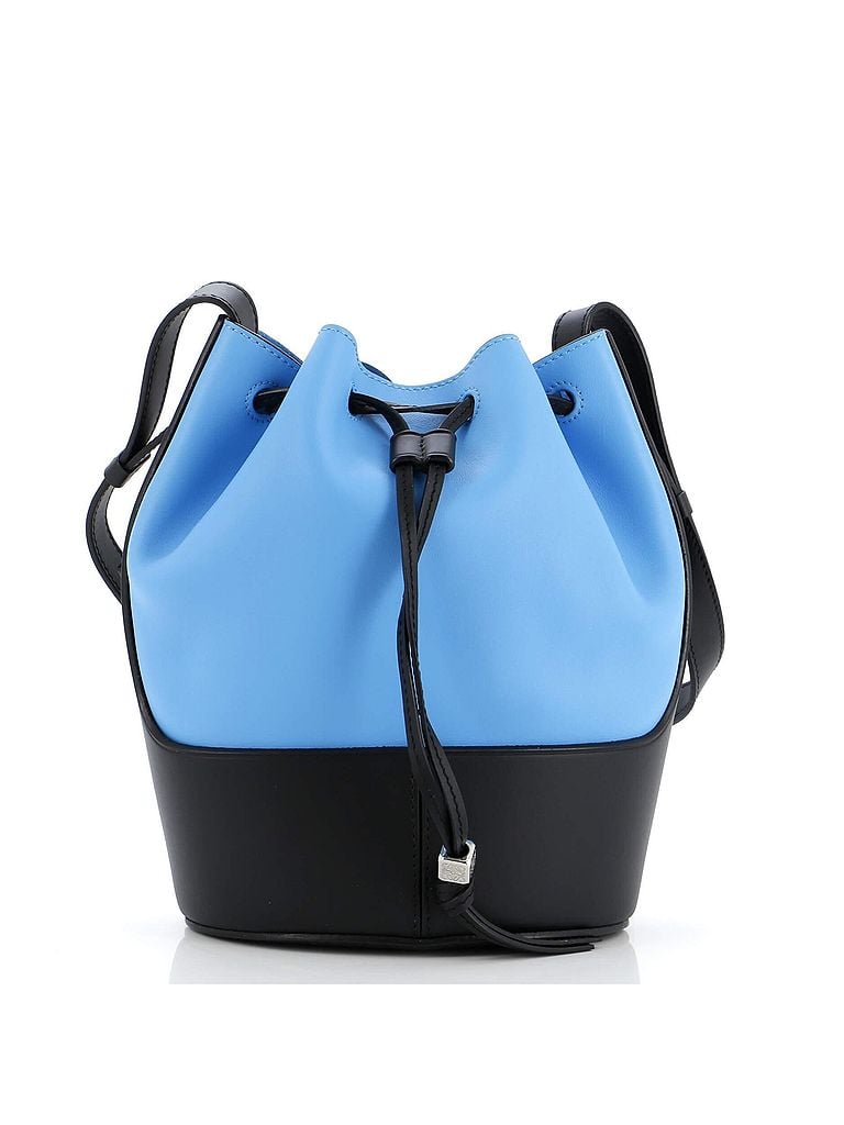 Loewe 100% Leather Blue Black Balloon Bucket Bag Leather Small One size - photo 1