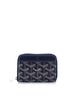 Goyard 100% Coatead Canvas Blue Matignon Zip Wallet Coated Canvas with Leather Mini One size - photo 1