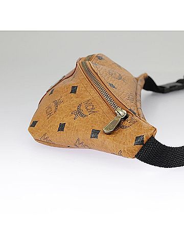MCM Visetos Brown Canvas Shoulder Bag (view 2)