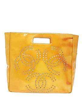 Chanel Yellow Patent Leather Handbag (view 1)