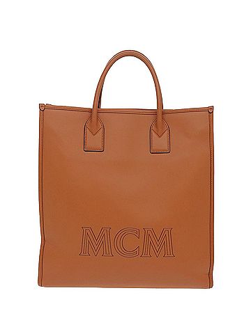MCM Klassik Tote Brown Leather Tote Bag (view 1)