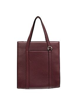 Cartier Cabochon Burgundy Leather Tote Bag (view 1)
