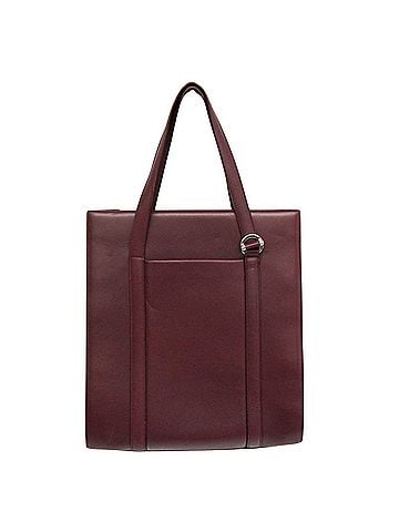 Cartier Cabochon Burgundy Leather Tote Bag (view 1)