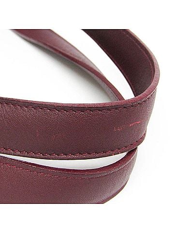 Cartier Cabochon Burgundy Leather Tote Bag (view 2)