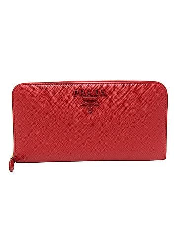 Prada Saffiano Red Leather Wallet (view 1)