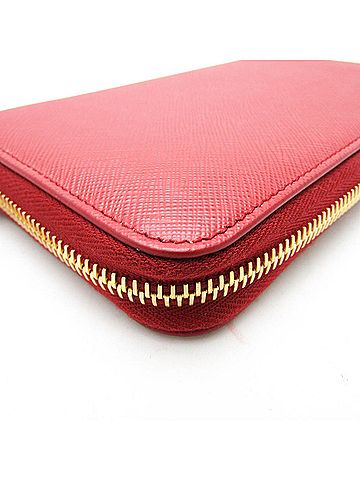 Prada Saffiano Red Leather Wallet (view 2)