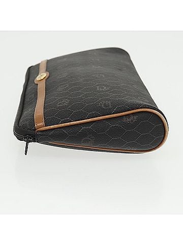 Dior Honeycomb Black Canvas Clutch Bag (view 2)