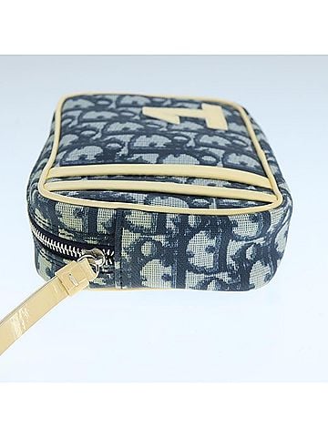 Dior Trotter Navy Canvas Clutch Bag (view 2)