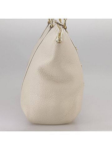 MCM White Leather Tote Bag (view 2)