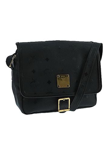 MCM Visetos Black Canvas Shoulder Bag (view 1)