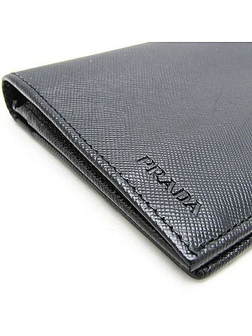Prada Saffiano Black Leather Wallet (view 2)