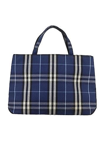 Burberry Nova Check Blue Canvas Handbag (view 1)