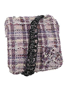 Chanel Camélia Purple Tweed Shoulder Bag (view 1)