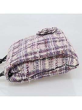 Chanel Camélia Purple Tweed Shoulder Bag (view 2)