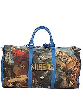 Louis Vuitton Keepall Bandouliere 50 Blue Canvas Travel Bag (view 1)