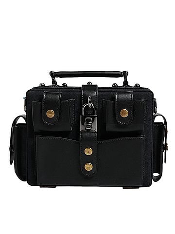 Dolce & Gabbana Basic Black Leather Crossbody Top Handle Women's Bag (view 1)