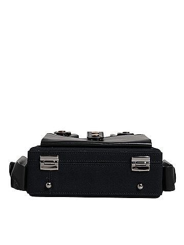 Dolce & Gabbana Basic Black Leather Crossbody Top Handle Women's Bag (view 2)