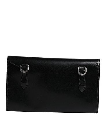 Dolce & Gabbana Basic Black Leather Logo Embossed Crossbody Women's Bag (view 2)