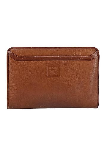 Burberry Brown Leather Clutch Bag (view 1)