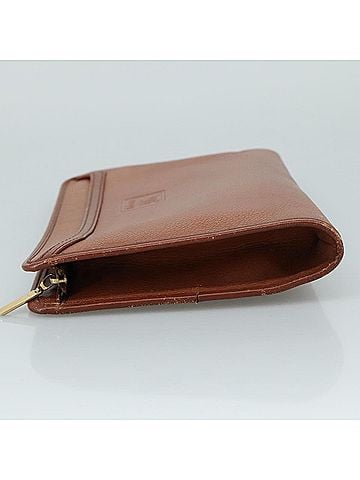 Burberry Brown Leather Clutch Bag (view 2)