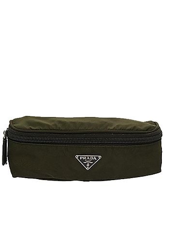 Prada Re-Nylon Khaki Synthetic Clutch Bag (view 1)