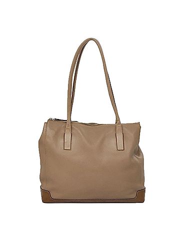 Prada Vitello Beige Synthetic Tote Bag (view 1)
