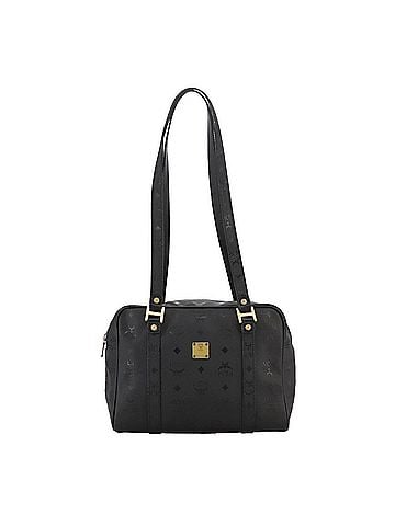 MCM Visetos Black Canvas Shoulder Bag (view 1)