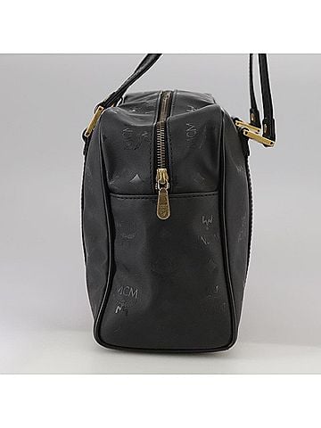 MCM Visetos Black Canvas Shoulder Bag (view 2)